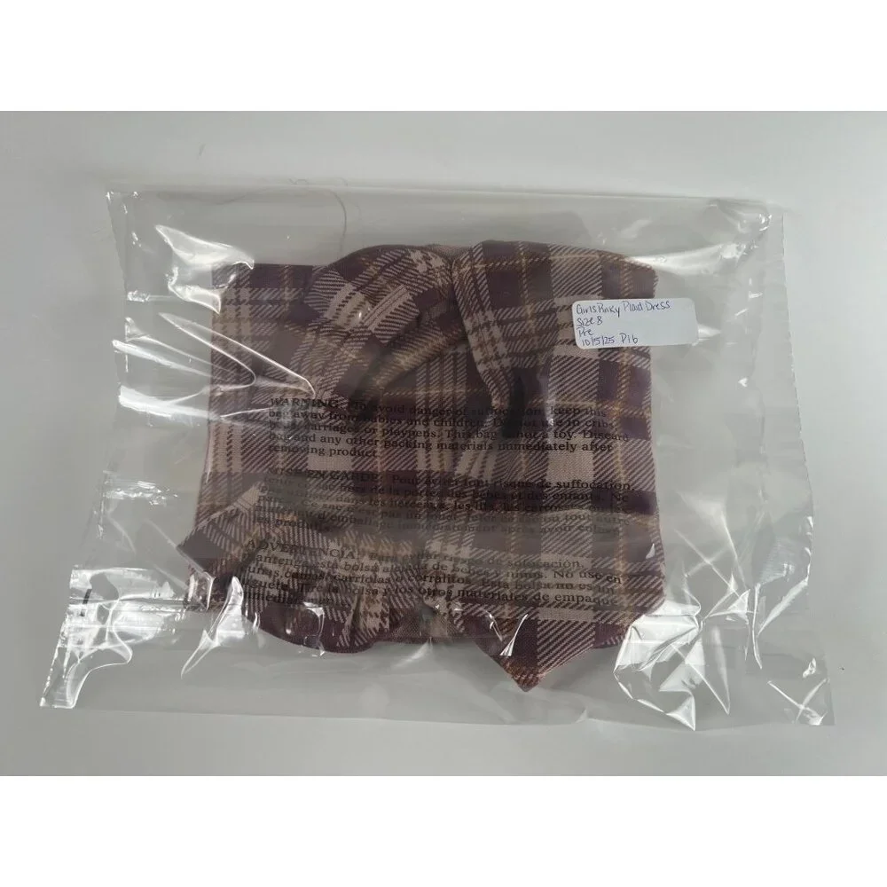 Pinky Plaid Flutter Dress - Picture 8 of 8
